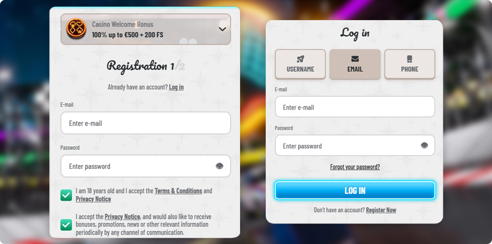 Wyns Casino Login and Registration